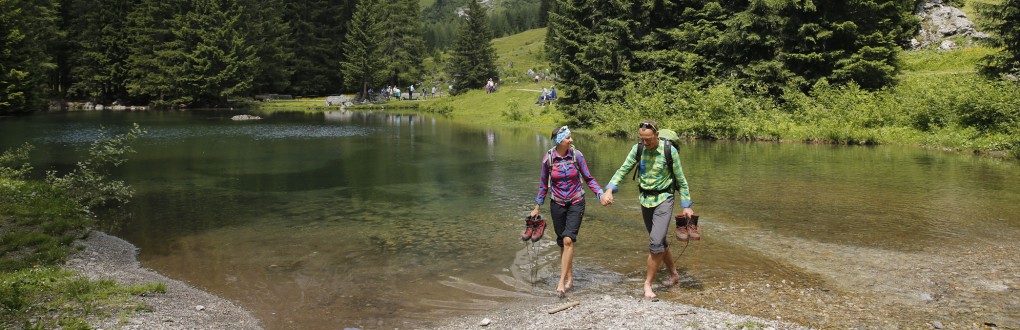 Bergsee in Filzmoos im Sommer vor der Bischofsmütze